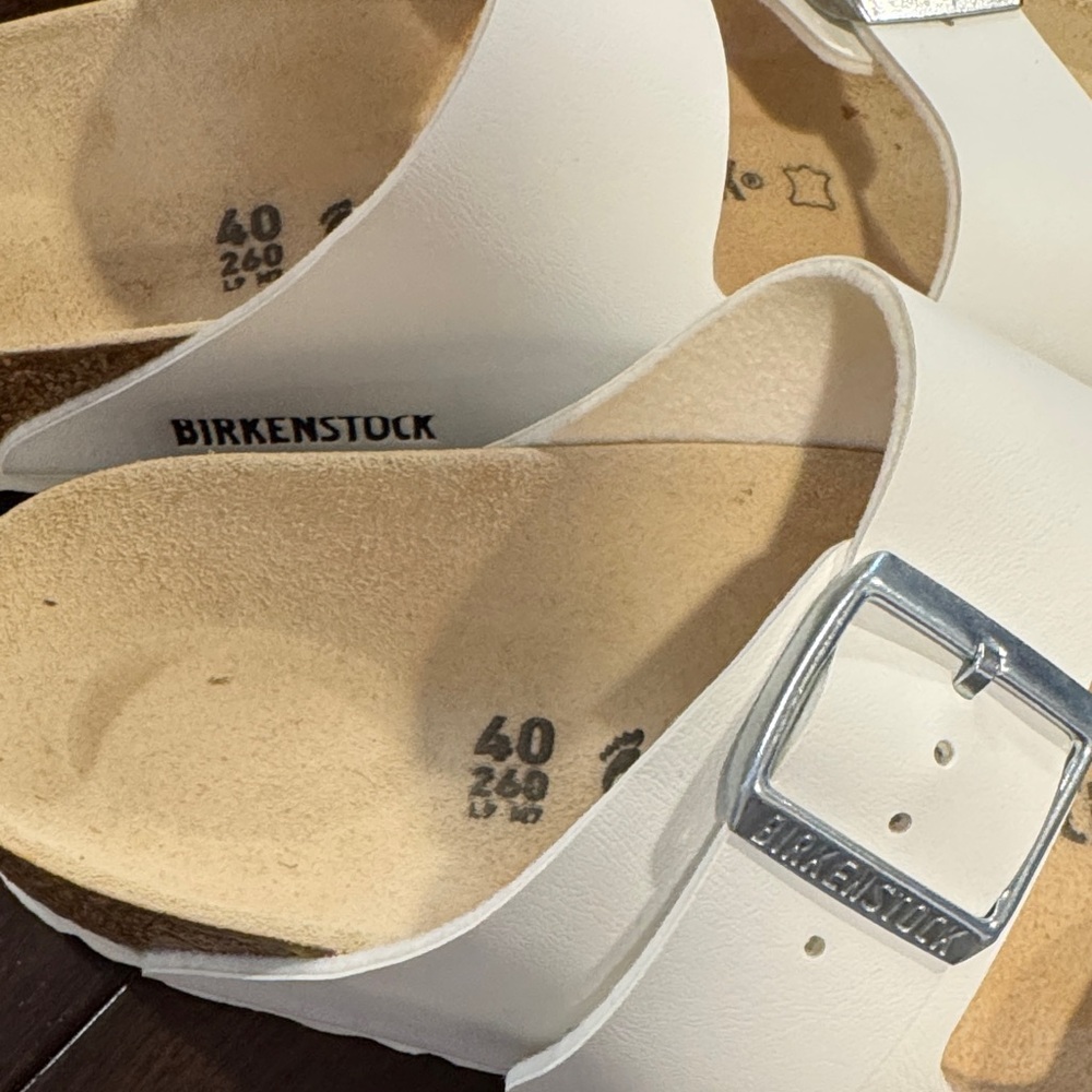 Birkenstock Arizona White Dual-Strap Sandals - Picture 2 of 5